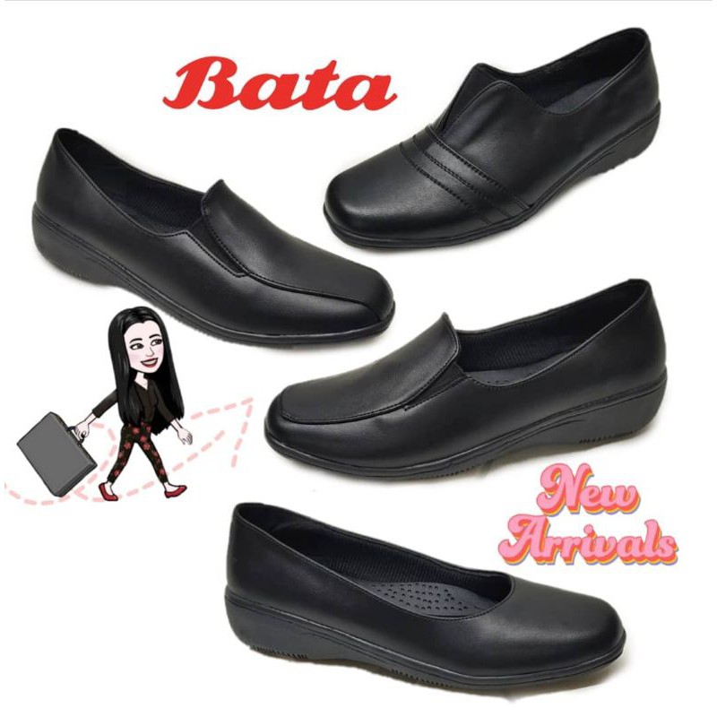 Bata black shoes for women clearance