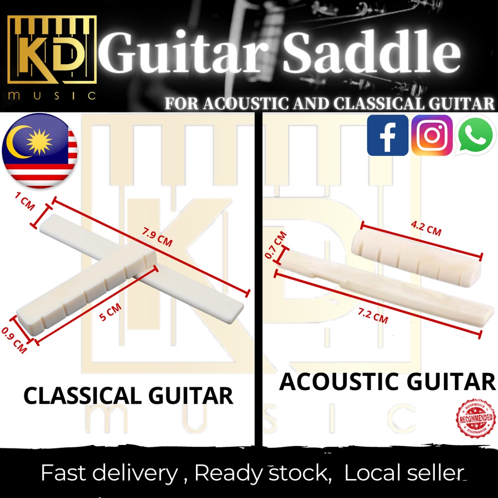 ☆GUITAR SADDLE☆ ACOUSTIC / CLASSICAL GUITAR SADDLE Shopee Malaysia