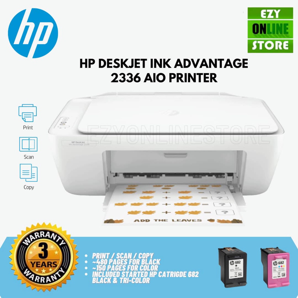 HP DESKJET INK ADVANTAGE 2336 ALL IN ONE PRINTER WITH 3 YEARS ONSITE