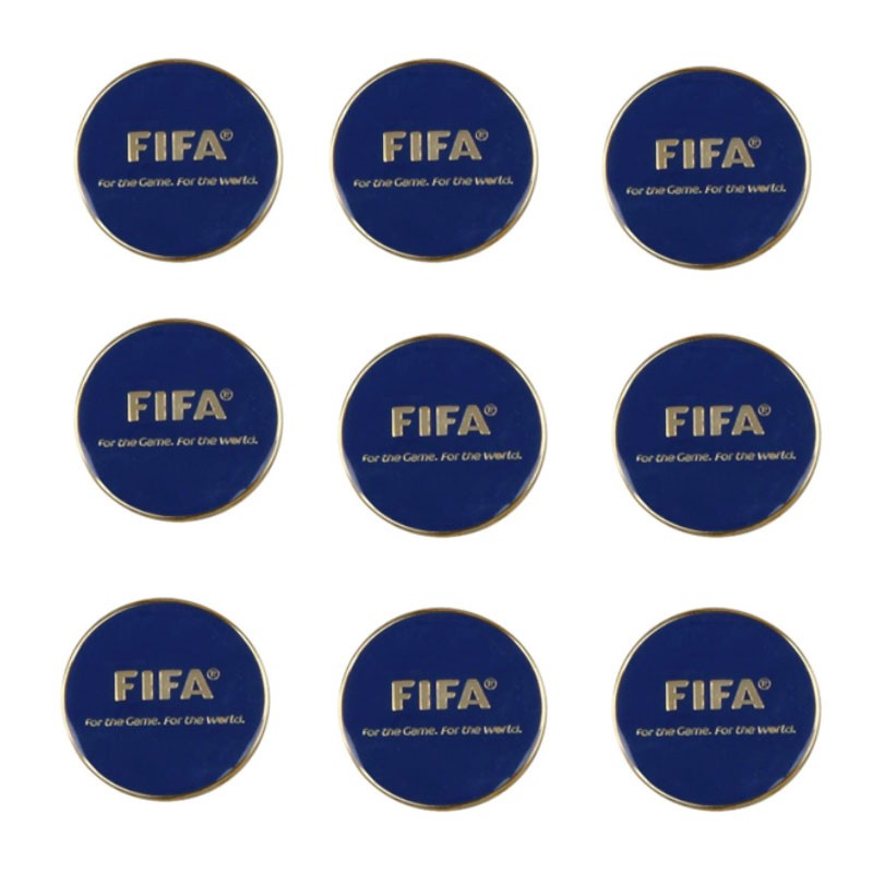 9PCS FIFA Soccer Coin Steel Football Coach Toss Unit Referee Equipment