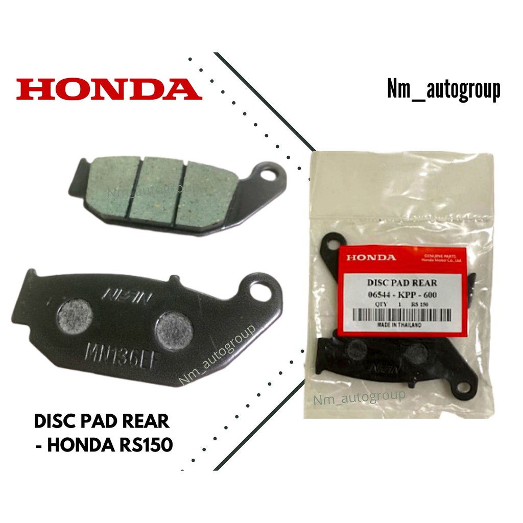 HONDA Ori Thai Rear Disc Brake Pads Set RS150 / RSX Shopee Malaysia