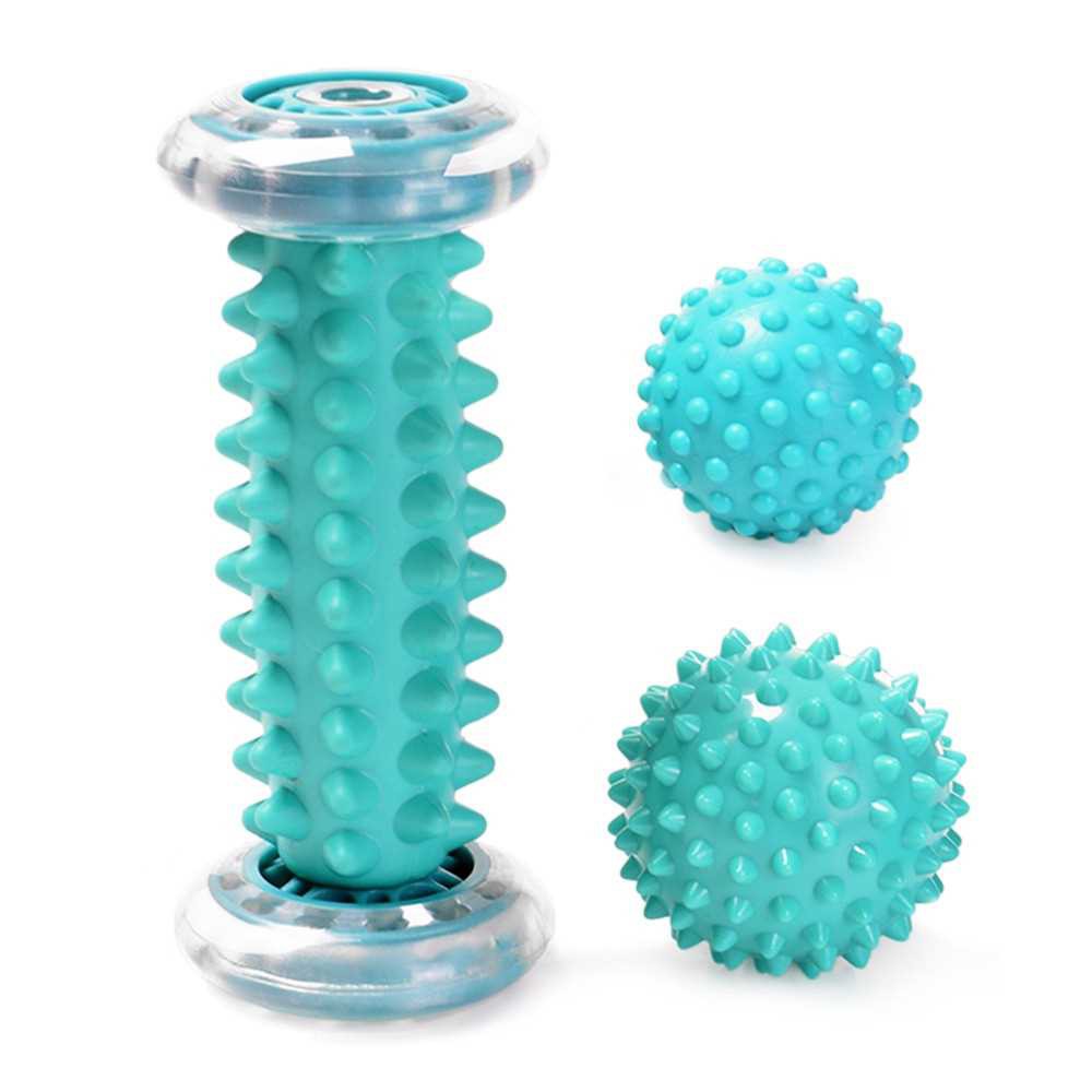 Plantar Fasciitis Foot Massage Roller with Spiky Massage Ball for Hand
