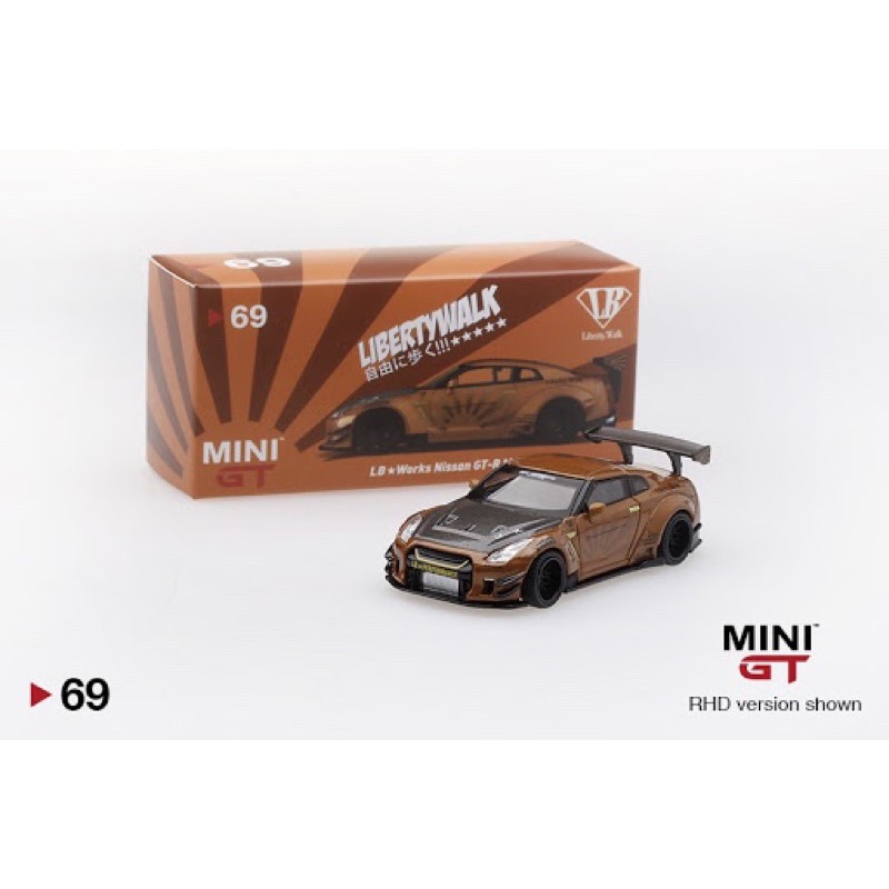 MINIGT LB★works Nissan GT-R No.69 ブラウン