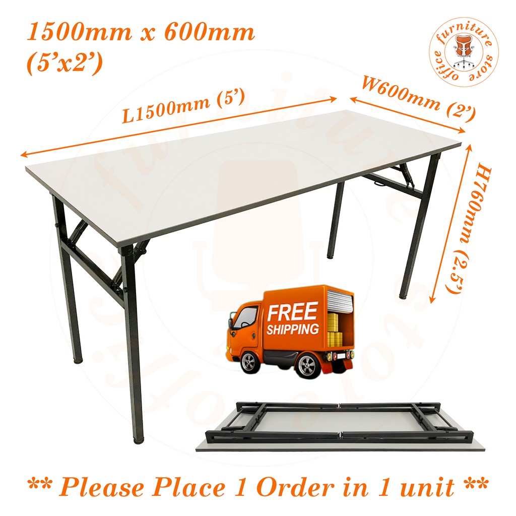 Folding Table 5'x2' / Foldable Table / Banquet Table / Training Table / Tuition Table / Study