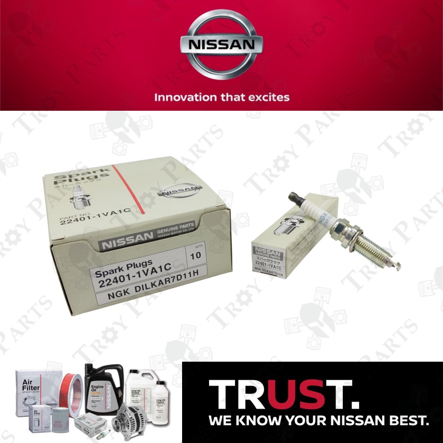 Original Nissan Iridium Spark Plug 22401-1VA1C X-Trail T32 2.0 Serena ...