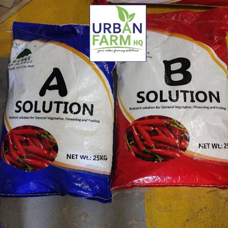 🌱Set Baja A + B 25KG Untuk Fertigasi Dan Hidroponik Untuk Pokok Sayuran ...