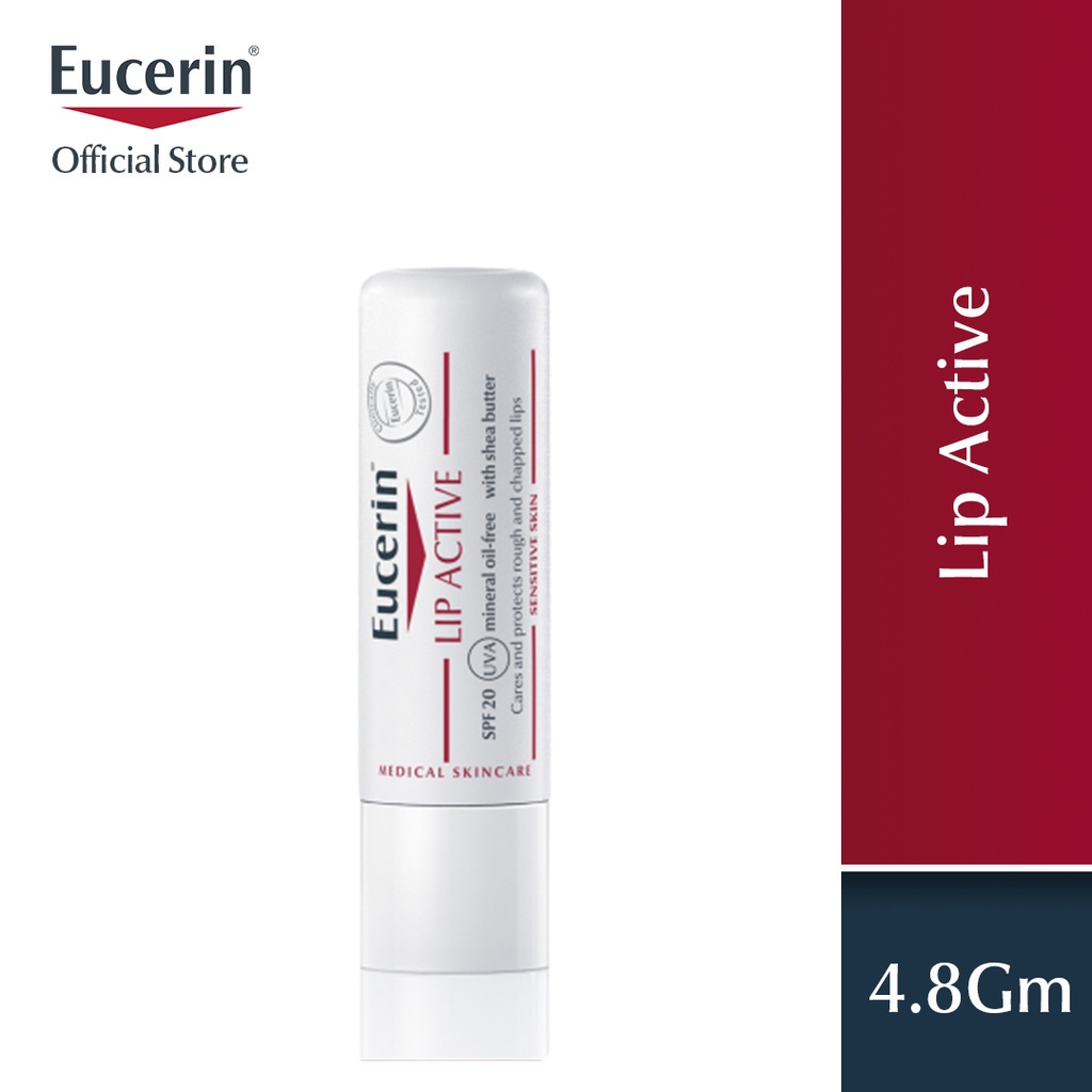 Eucerin Lip Active Dry Lip Moisturizer Lip Balm SPF20 Derma Skincare (4