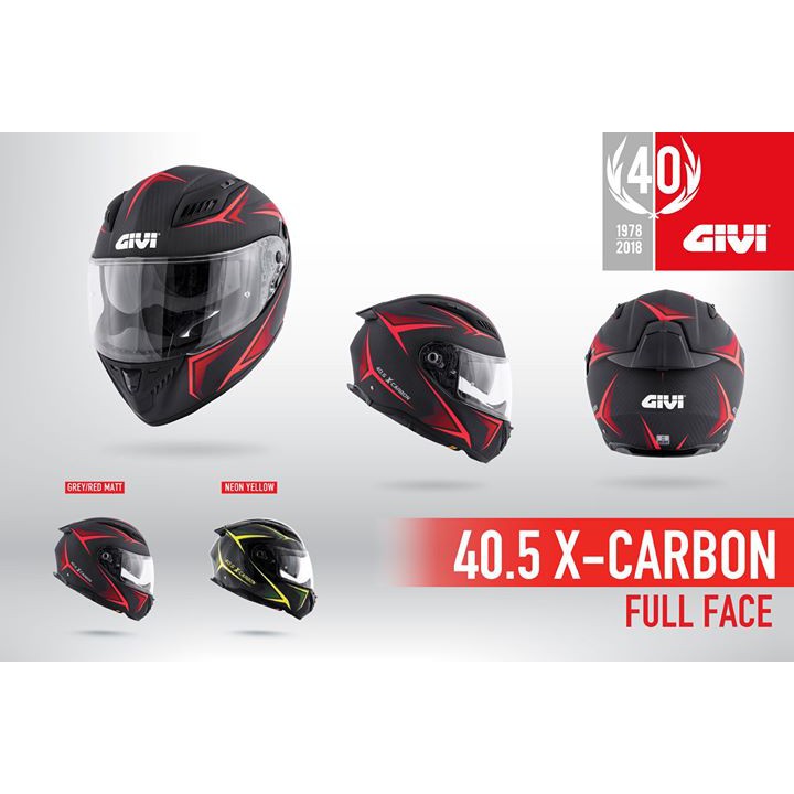史上一番安い GIVI 40.5 カーボンヘルメット ピンロック付き X-Carbon