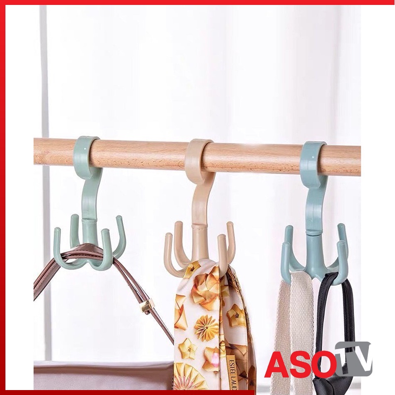 ASOTV® Rotatable Tie, Scaft, Bag Hanger 1128 Scarf Hanger Rack Hanger ...