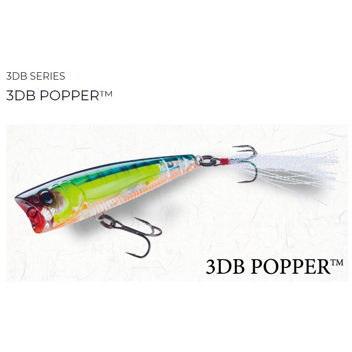 Leurre Flottant Yo Zuri Duel 3DB Popper 75mm (10g) – Ratio Sonore, Pour Carnassiers