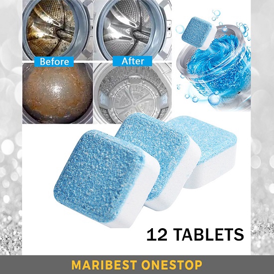 12 Tablets 180G Antibacterial Washing Machine Cleaner Tablet Tablets