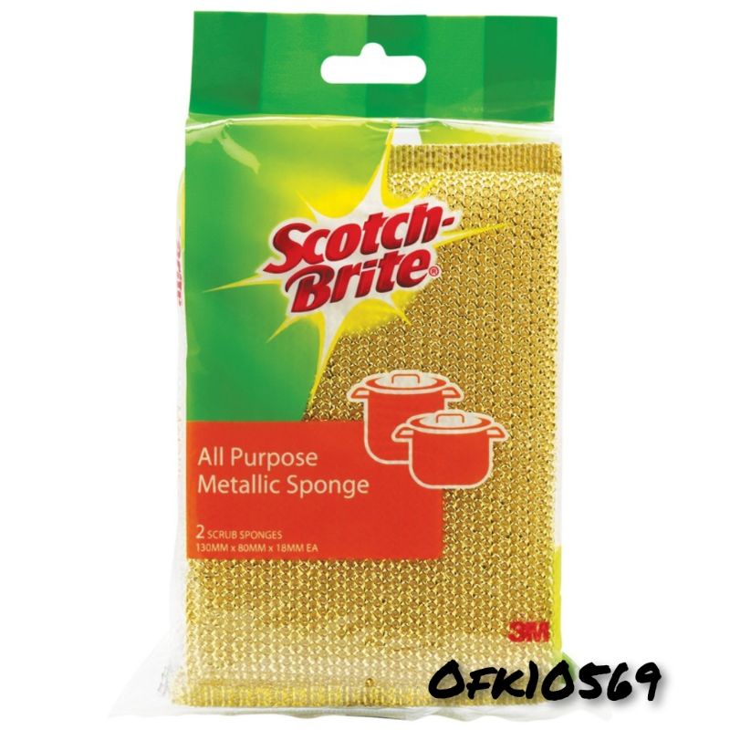 3M Scotch Brite All Purpose Metallic Sponge 2's | Shopee Malaysia