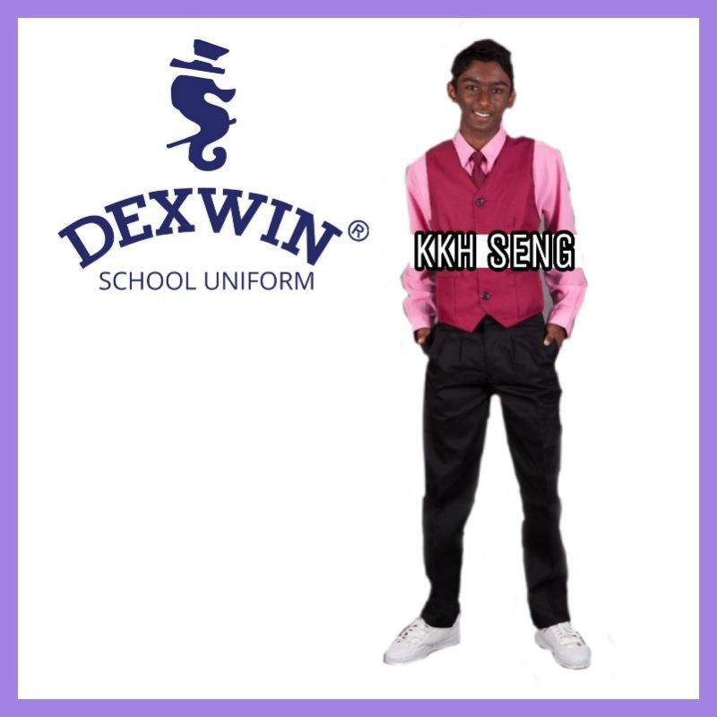 Dexwin Vest Maroon Sekolah Kain Koshibo | Shopee Malaysia