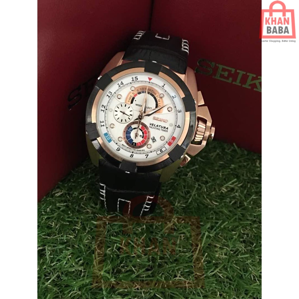 Seiko Velatura Yachting Timer Leather Men Watch | Shopee Malaysia