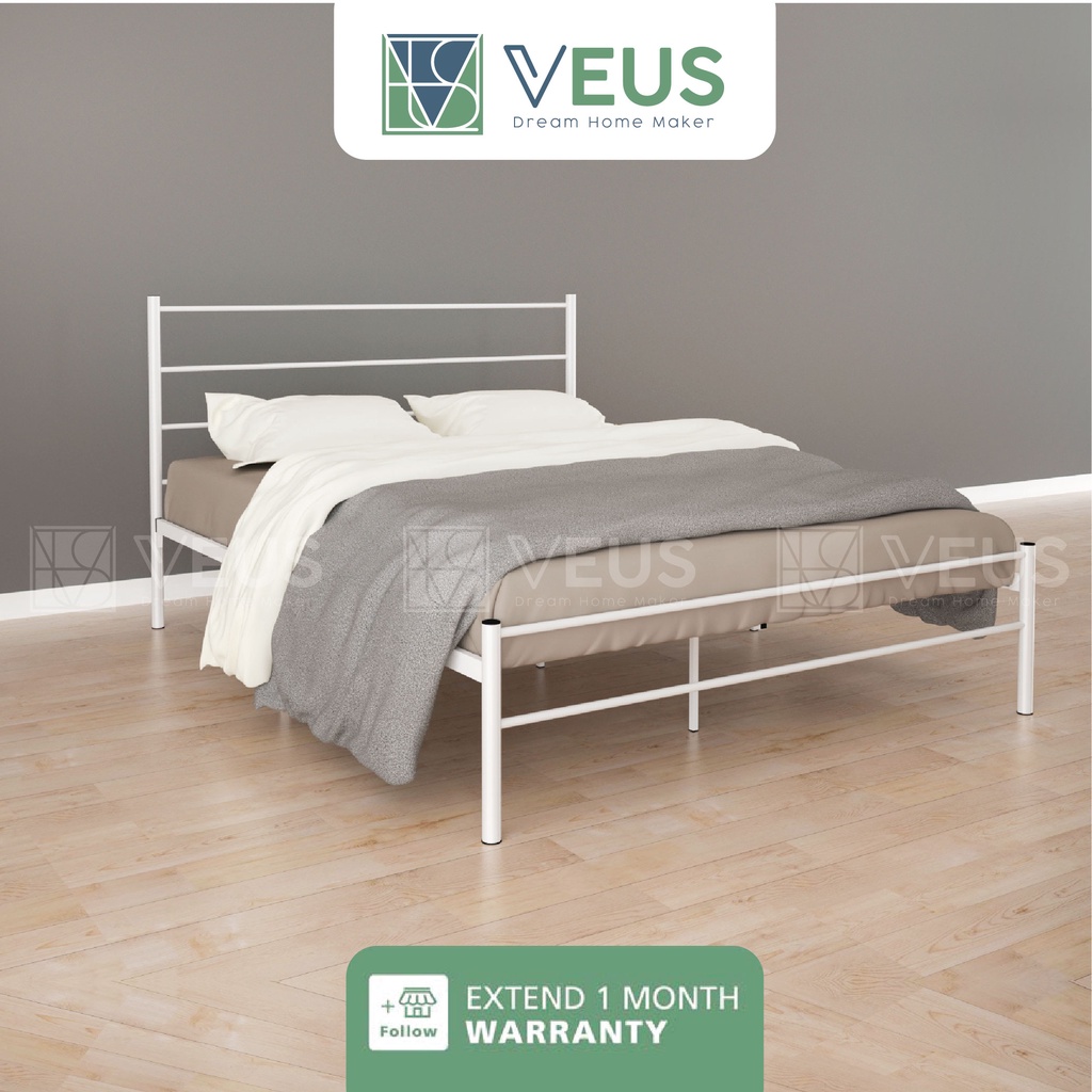 Veus Type A Super Base Queen Size Metal Bed Frame Single Bed Katil