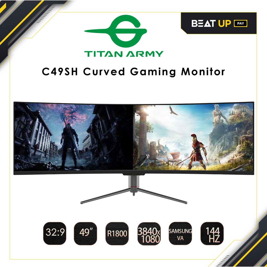 TITAN ARMY C49SH 49" Curved 144Hz Gaming Monitor | Shopee Malaysia