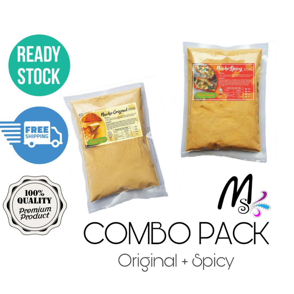 HALAL CHEESE POWDER ORIGINAL FLAVOUR + HOT & SPICY FLAVOUR PACK