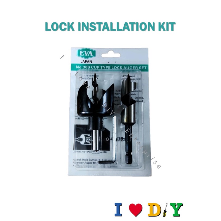 LOCK INSTALLATION KIT WOOD DOOR CYLINDER LOCK INSTALLATION HOLE SAW KIT