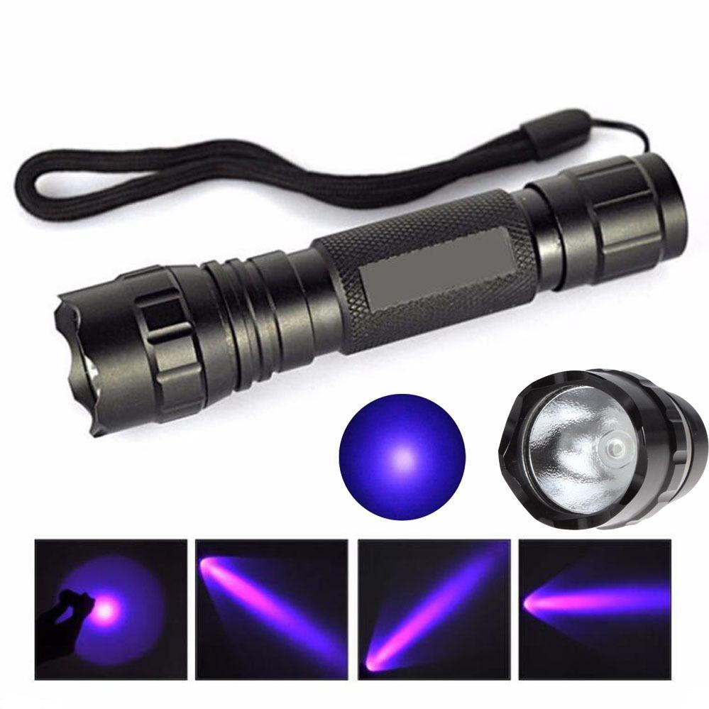 High Power LED 395NM Ultra Violet Blacklight UV Flashlight Torch ...