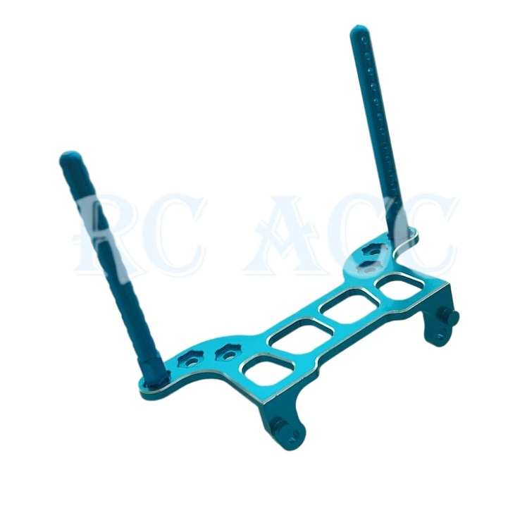 4x Montanti Carrozzeria In Alluminio Per Auto RC 1:10 On-Road HSP – Argento - Foto 3