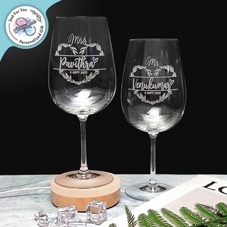 Luxbe - Red Wine Cyrstal Glasses Heart Style (Set of 4)