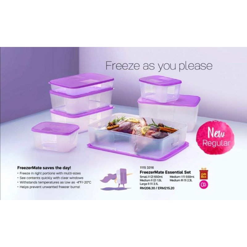 Plastic Tupperware Freezer Mate, 1000 mL