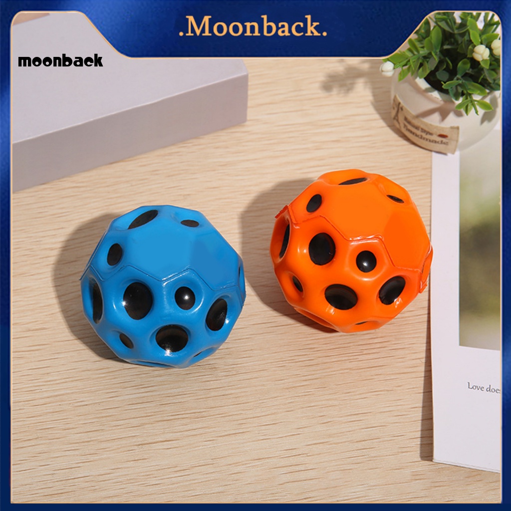 Moon Bouncy Ball Good Elasticity Porous Design Bouncy Ball Toy Anti