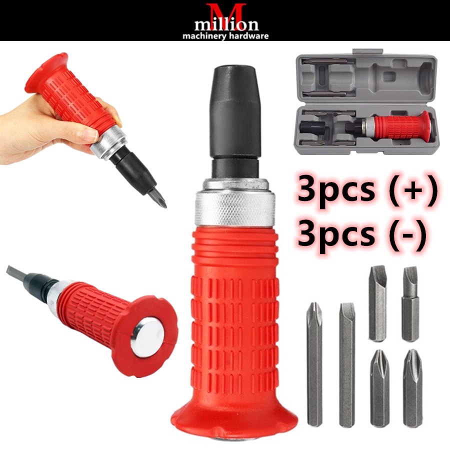 7pcs/Set Impact Batch Screwdriver Set with Anti-skid Handle Slotted and ...