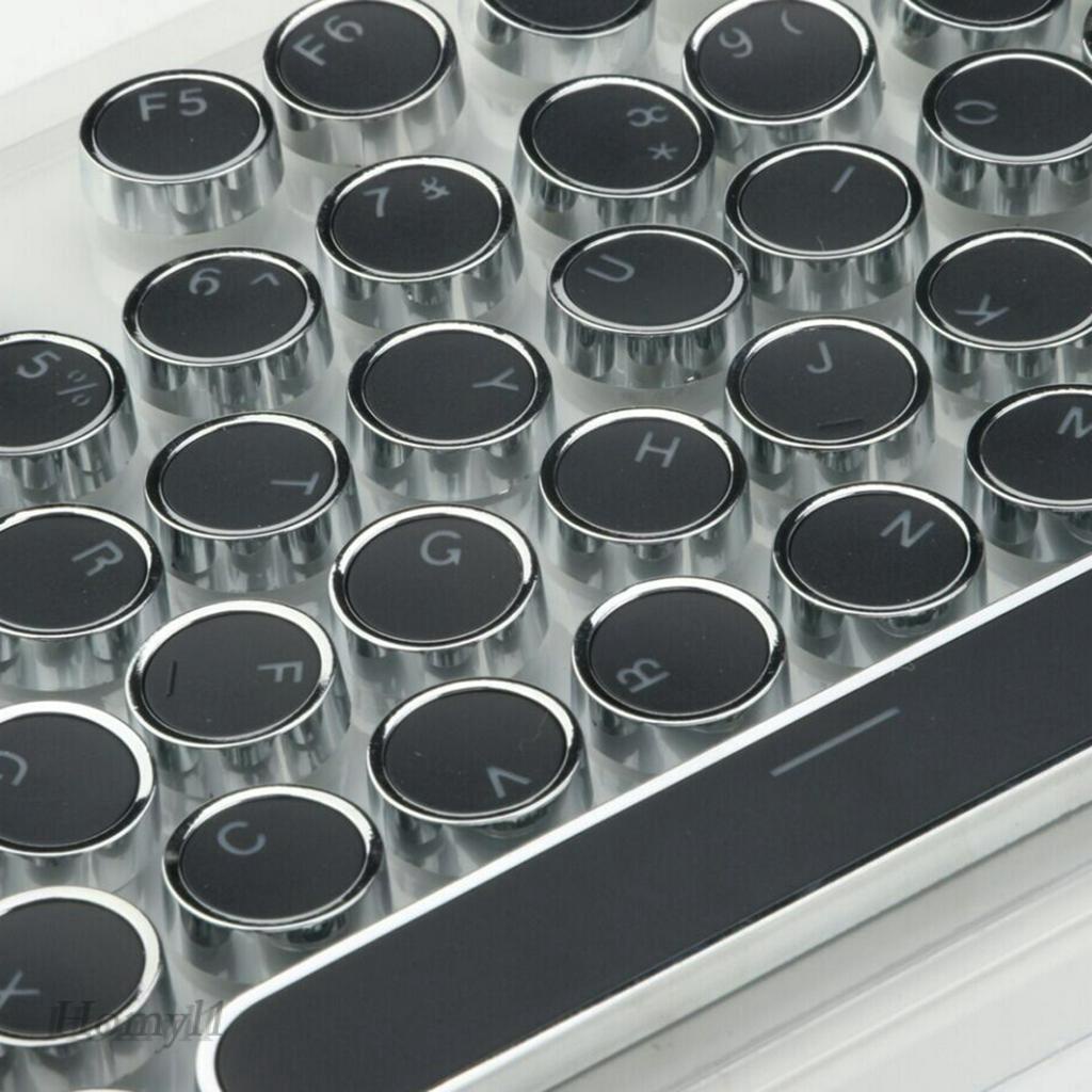 [HOMYL1]Crystal Round Keycaps Keycap Set Gaming Keyboard Retro