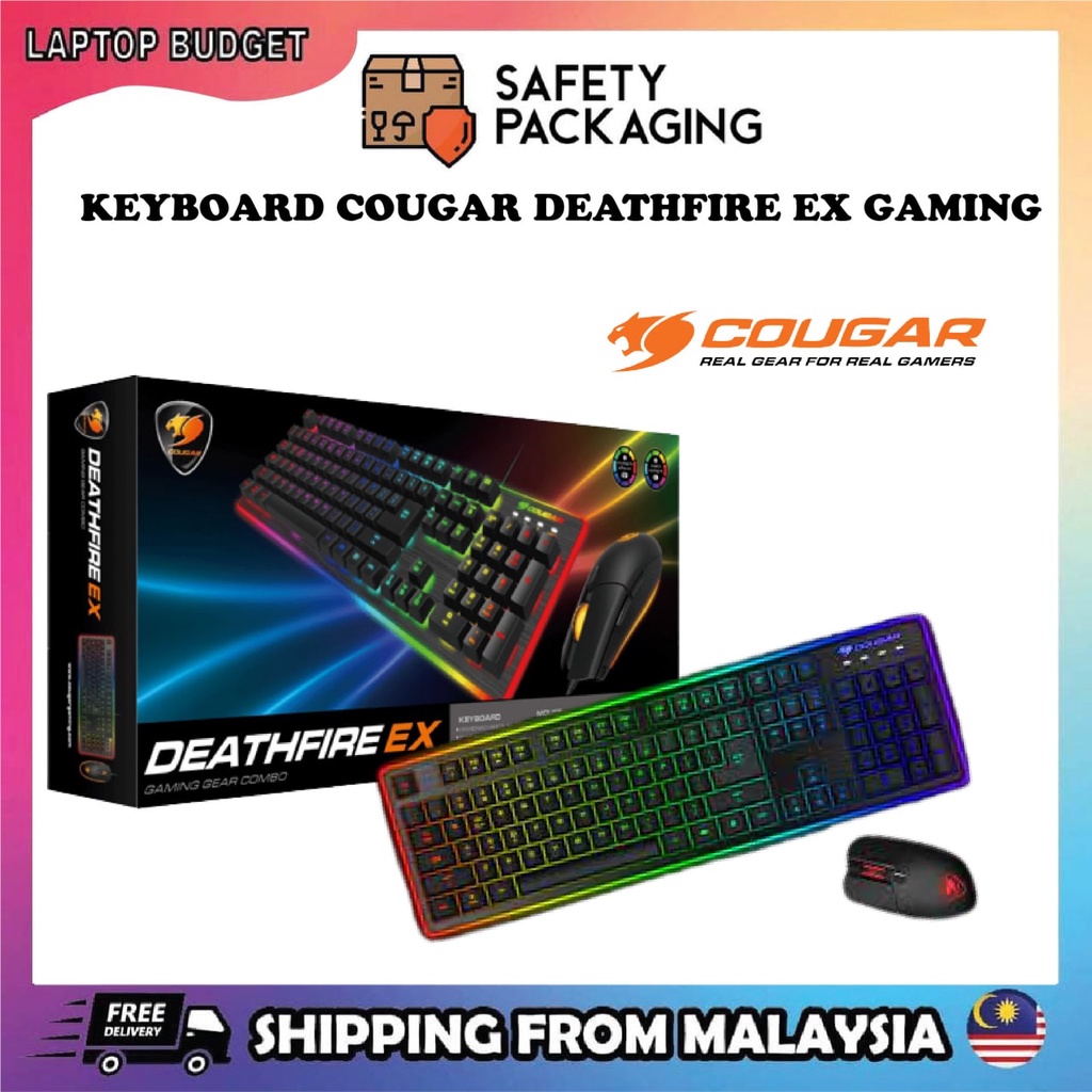 (READY STOCK) COUGAR DEATHFIRE EX GAMING GEAR COMBO KEYBOARD AND MOUSE Shopee Malaysia