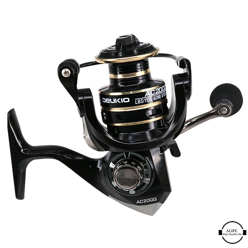 DEUKIO Spinning Fishing Reel AC2000-AC7000 Metal Spool Folding Arm