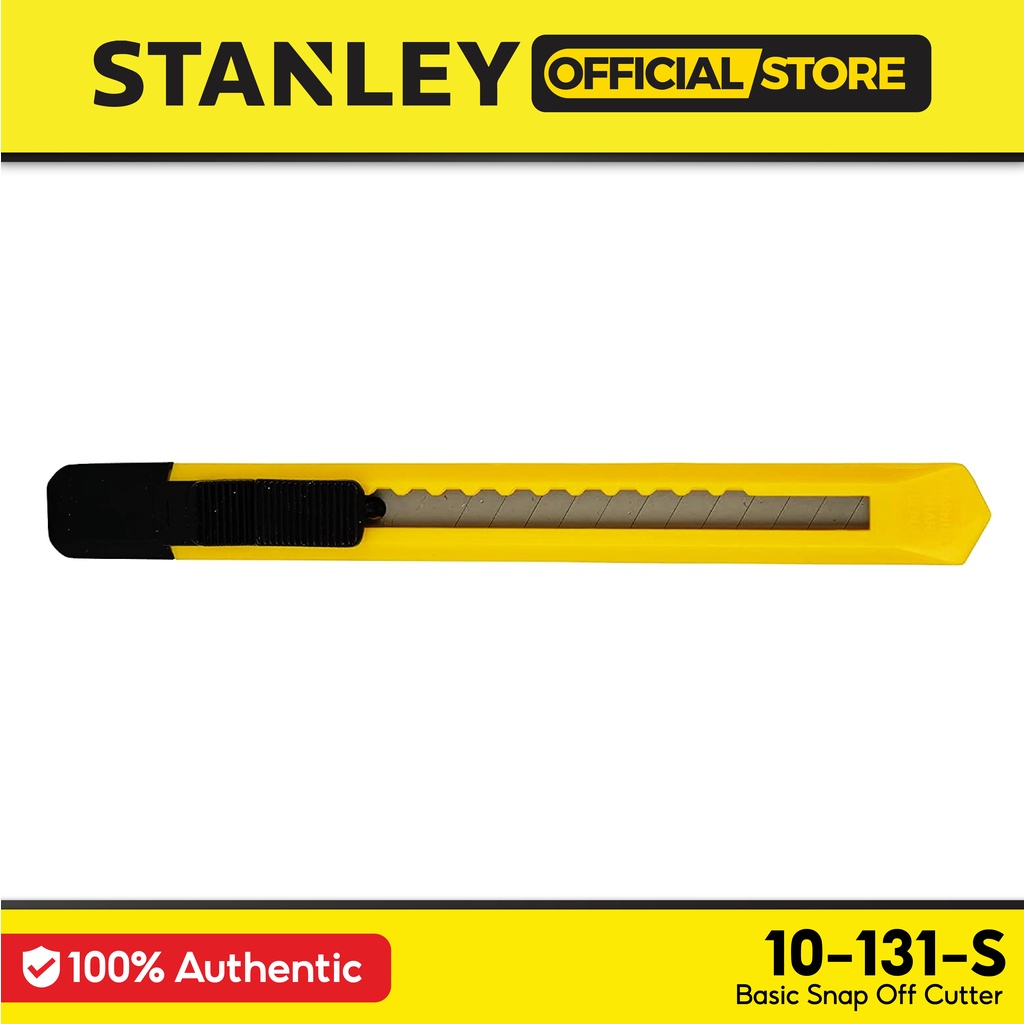 Stanley 10-131-S Basic Snap-Off Cutter Size 10131S (9mm x 1Pc) | Shopee ...