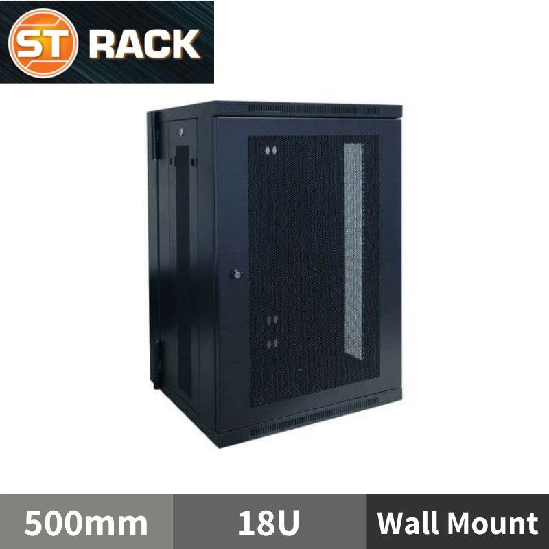 ST RACK WM1865 Wall Mount Rack Enclosure 19'' - 500mm DEPTH (18U ...