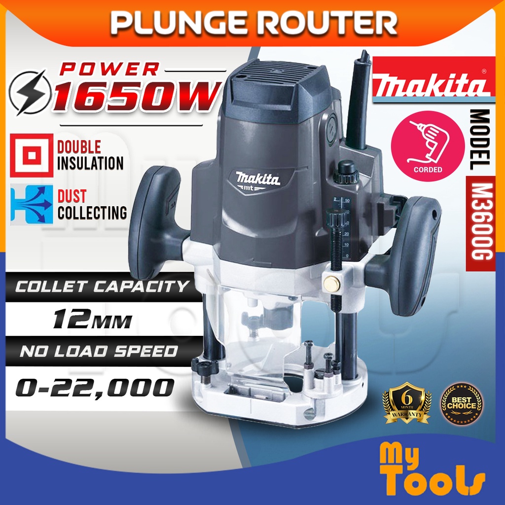 Makita 1650w plunge router m3600g sale