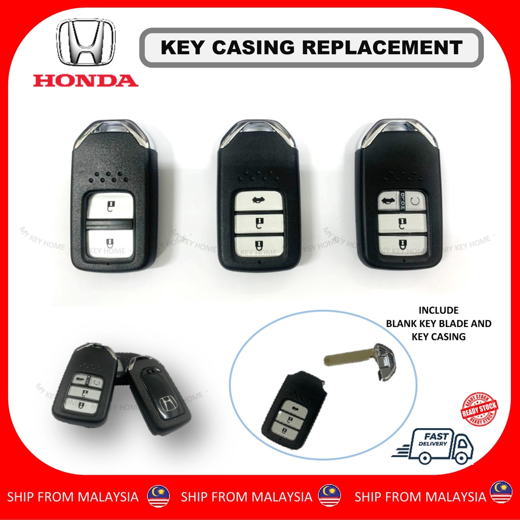 Honda Key Cover Casing Case For Smart Key Less Remote 2 3 4 Button 