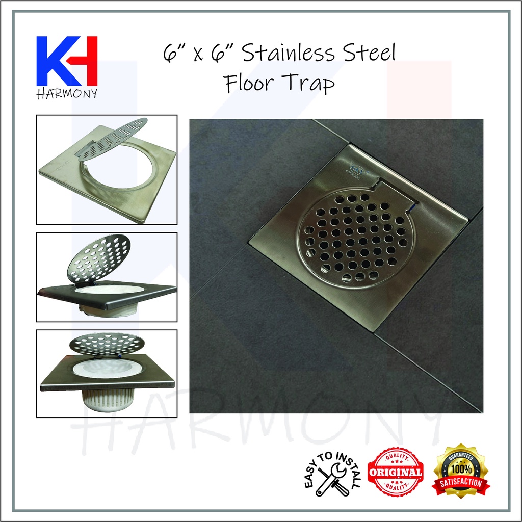 6''x6'' S/steel Floor Trap/Floor Grating/Bathroom toilet floor trap