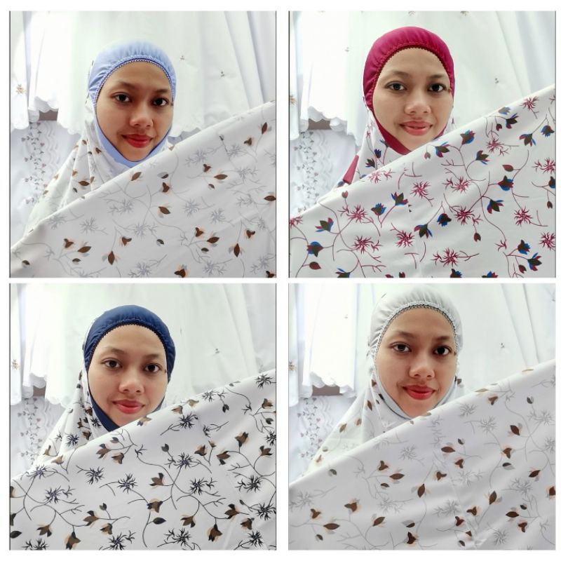 ( New DESIGN) TELEKUNG solat Dewasa Bunga lily white | Shopee Malaysia