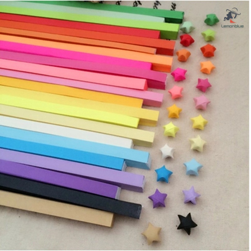 Folding Art Star Folding Paper Lucky Wish Star Origami Papers Ribbon