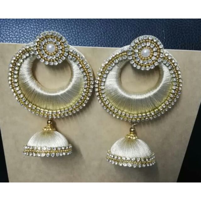 Jhumka hot sale thread earrings