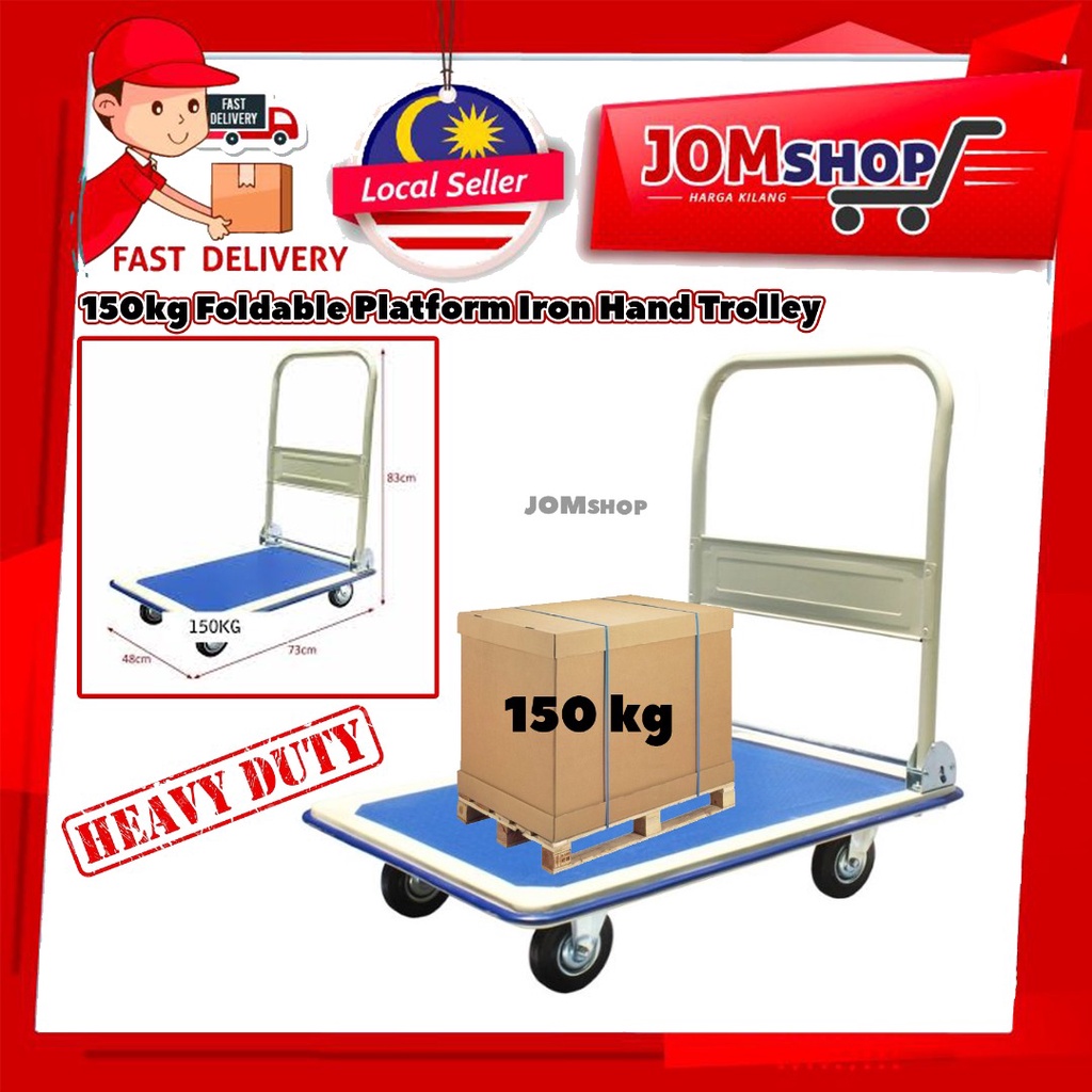 *HEAVY DUTY *Iron 150kg Foldable Platform Hand Truck Trolley / Kerusi