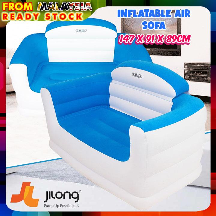 Jilong Inflatable Air Sofa Chair (Blue) Tempat Duduk Sofa Angin