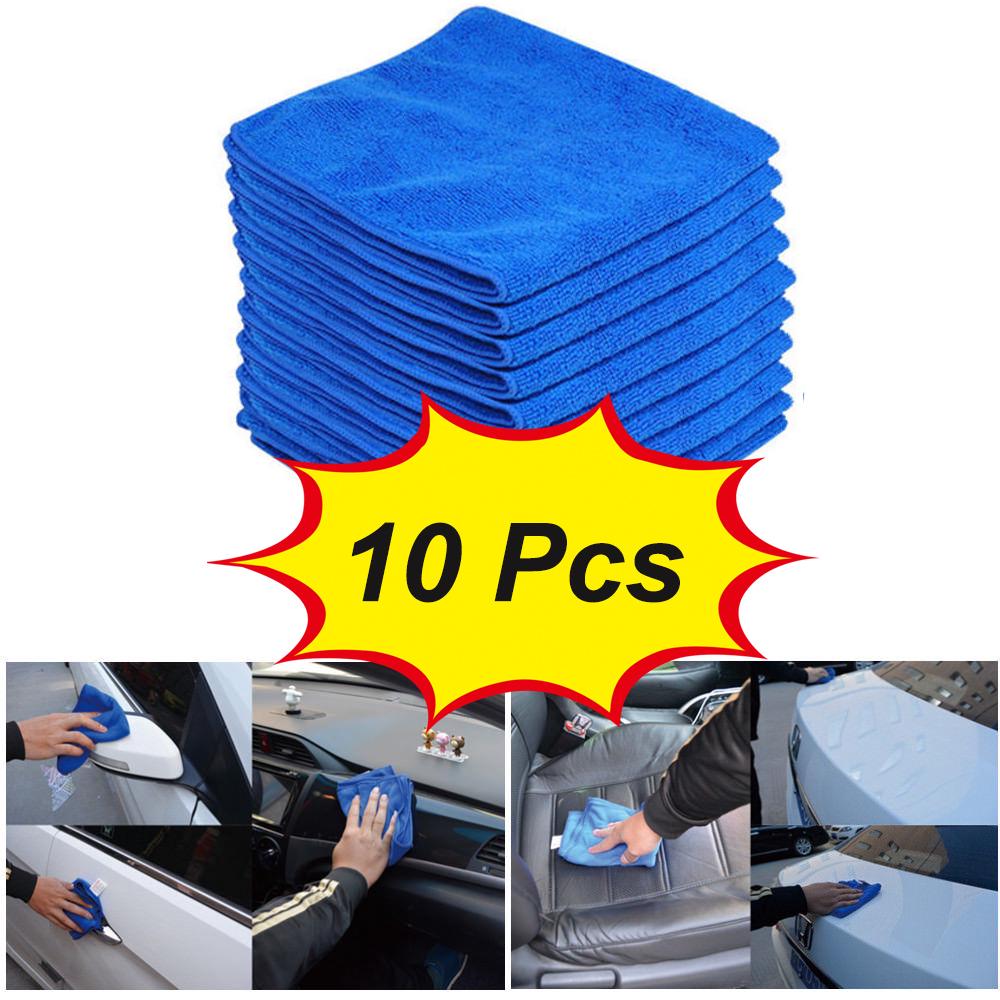 5-10PCS edgeless Microfiber Auto Cleaning Towels Multifunctional Car  Detailing Towel Automotive Washing dry Cloth