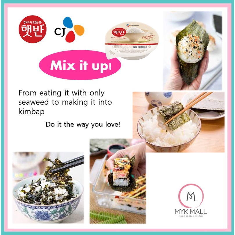 CJ Cooked White Rice Hetbahn Korea CJ Instant Rice 200G | Shopee Malaysia