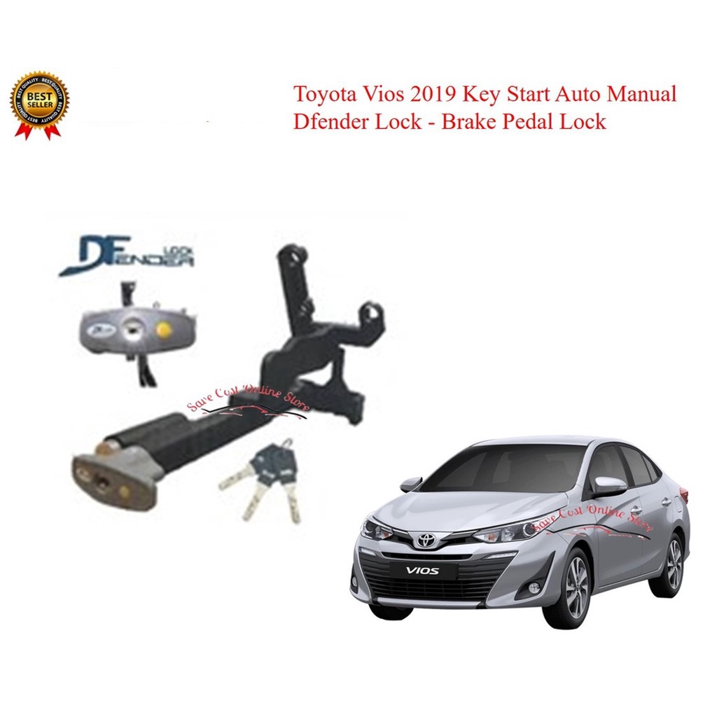 TOYOTA VIOS 2022 KEY START AUTO MANUAL DFENDER LOCK - BRAKE PEDAL LOCK ...