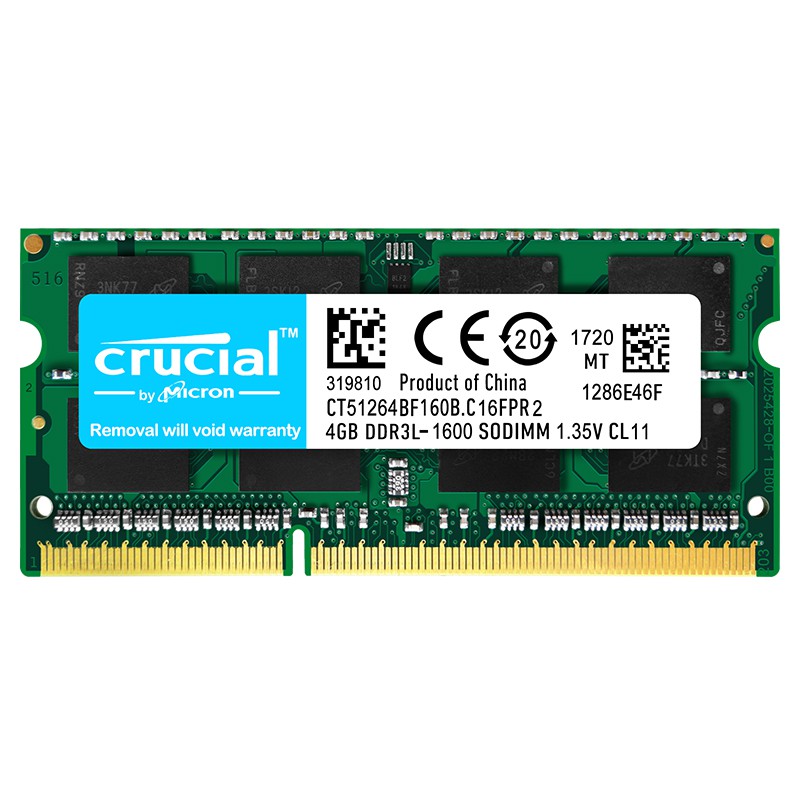 Crucial 4GB 8GB DDR3 SODIMM RAM Micron Laptop Notebook Memory 1600Mhz ...