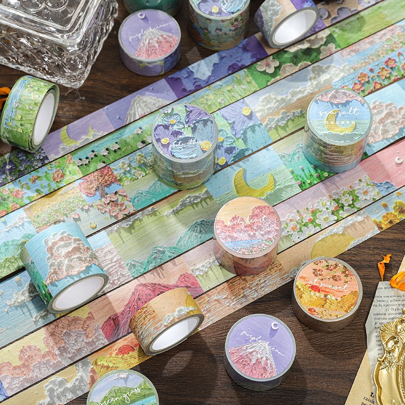 Washi Tape Creative Spring Scenery Paintings Natural Masking Tape For ...