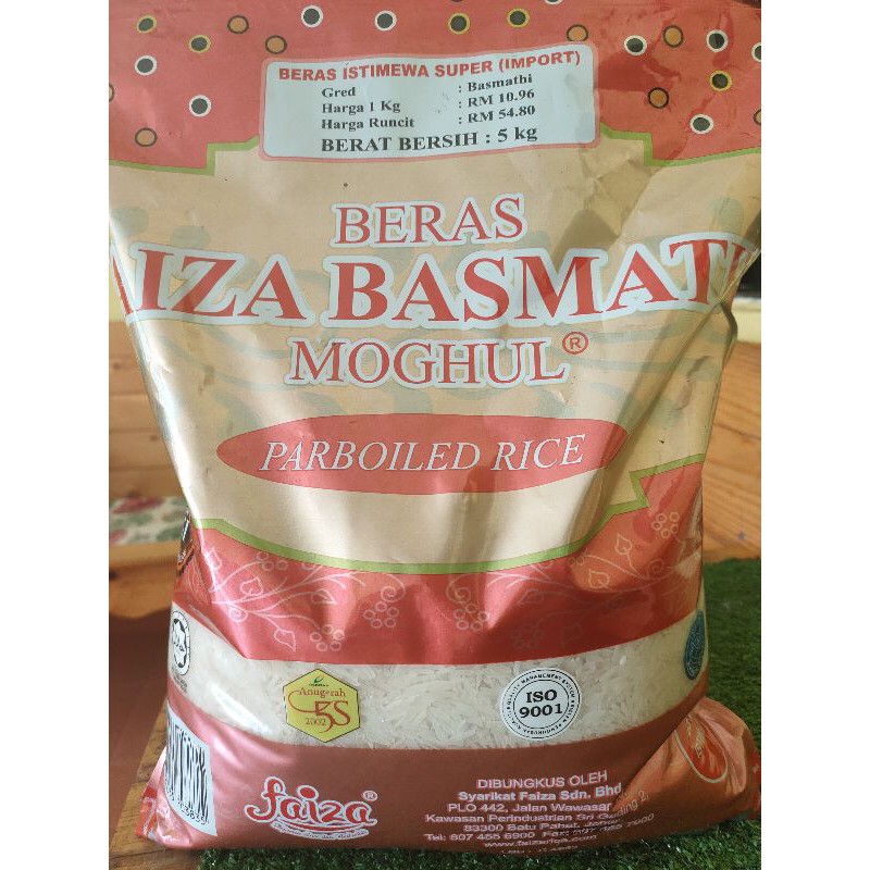 Beras Faiza Basmathi Moghul 5kg Shopee Malaysia