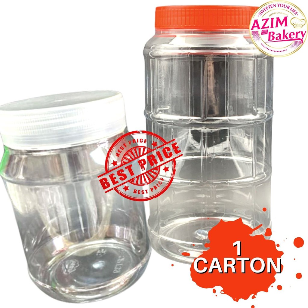 Balang Kuih Raya 1 Carton With Bubble Wrap | Balang Biskut | Pet Jar ...