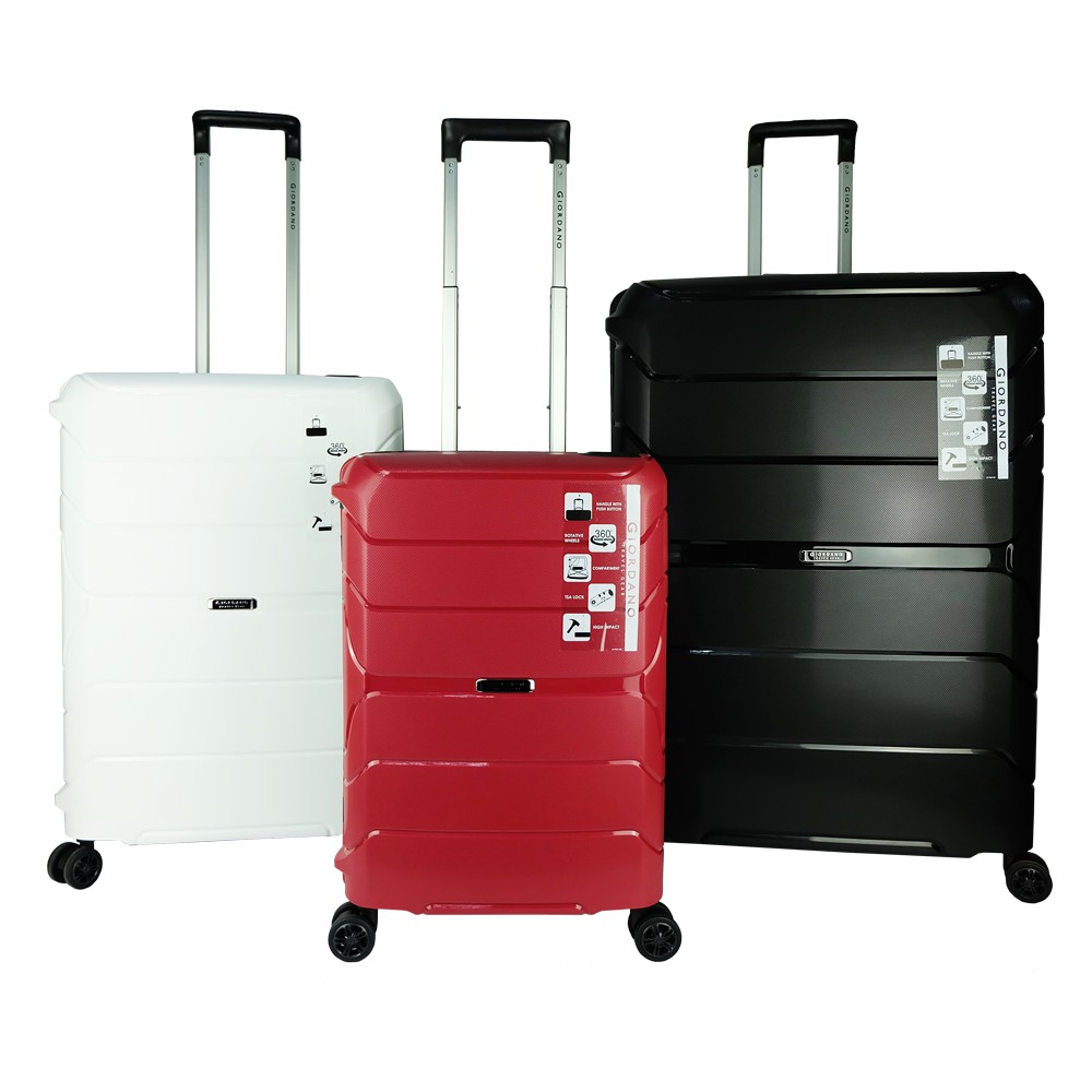 Giordano Unbreakable PP Hardcase Travel Trolley Luggage With Clip Lock GA9829 Shopee Malaysia