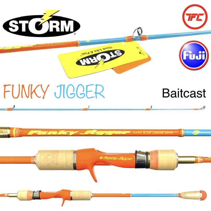 Storm Gomoku Funky Jigger Fishing Rod Spinning Baitcast BC Overhead ...